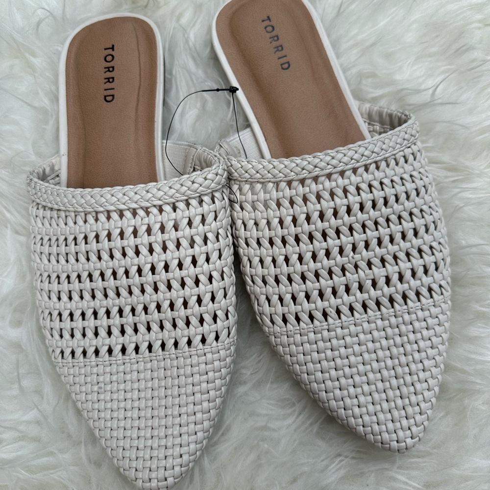 Torrid Women's White Woven Slip-On Shoes